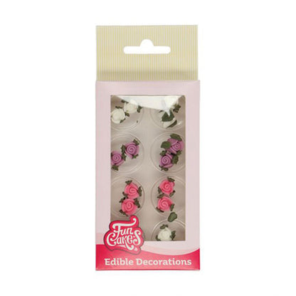 FunCakes - Zuckerdekoration - Kleine Rosen mit Blättern – Bild 1