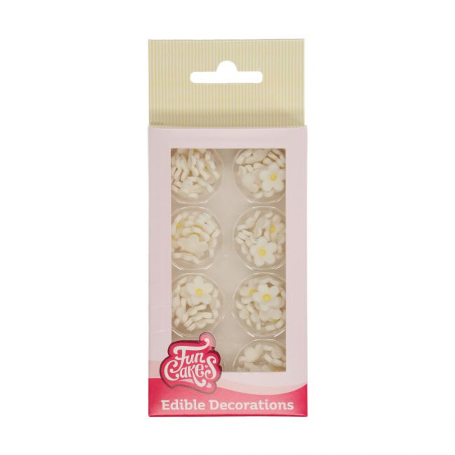FunCakes Zucker Dekorationen Mini Blüten Weiß – Bild 1