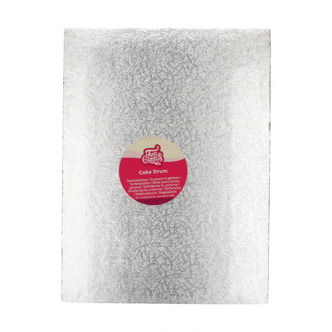 Tortenplatte Silber rechteckig 30,5 x 40,5cm - 1cm stark – Bild 1