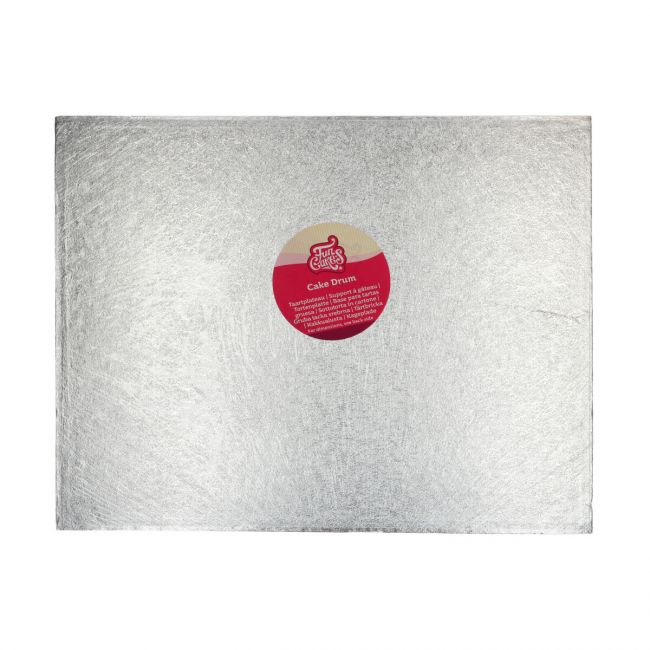 Tortenplatte Silber rechteckig 35,5 x 45,5cm - 1cm stark – Bild 1