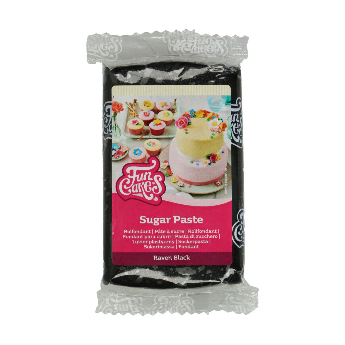 FunCakes Fondant Raven Black schwarz 250g Packung