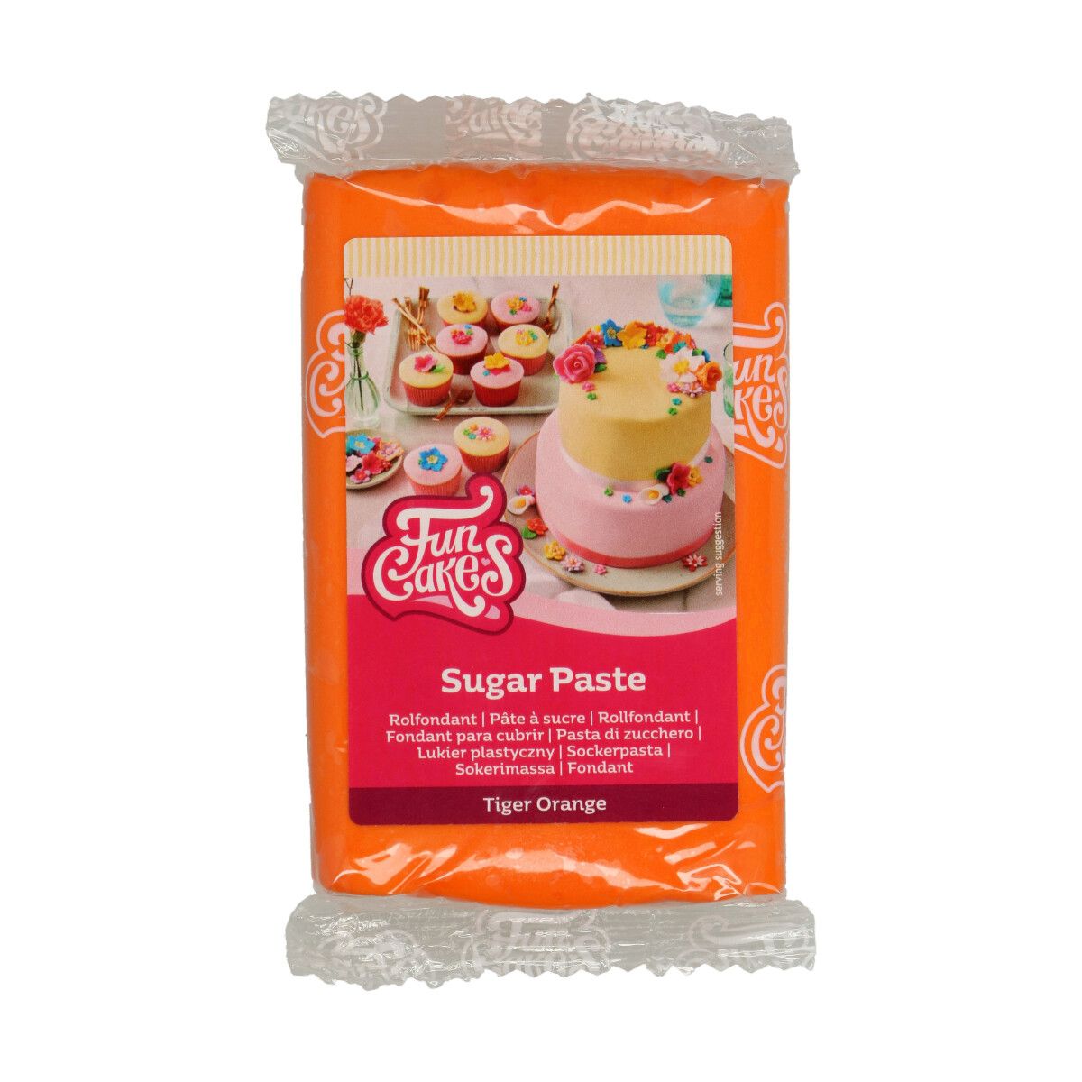 FunCakes Fondant Tiger Orange Packung 250g