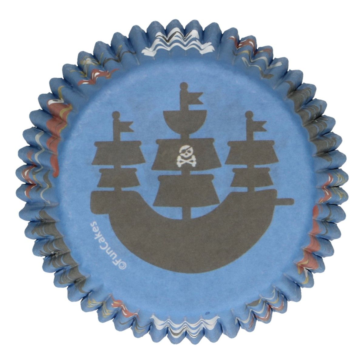 FunCakes Papier Muffin Backförmchen Piraten dunkelblau untere Ansicht