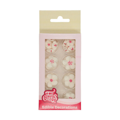 FunCakes Zuckerdekoration Blüten Mix weiß rosa Packung