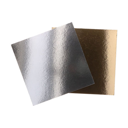 Tortenplatte quadratisch 20 x 20cm 1mm stark gold/silber 3 Stück – Bild 2