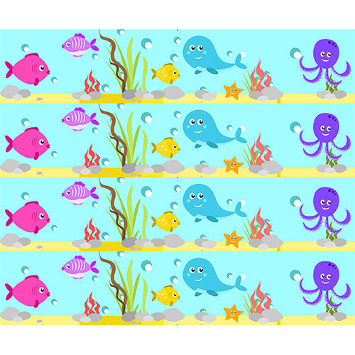 Tortenband Fische essbar - 4 Stück á 24cm x 5cm – Bild 2