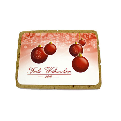 Fotolebkuchen - Motiv Rote Kugeln – Bild 1