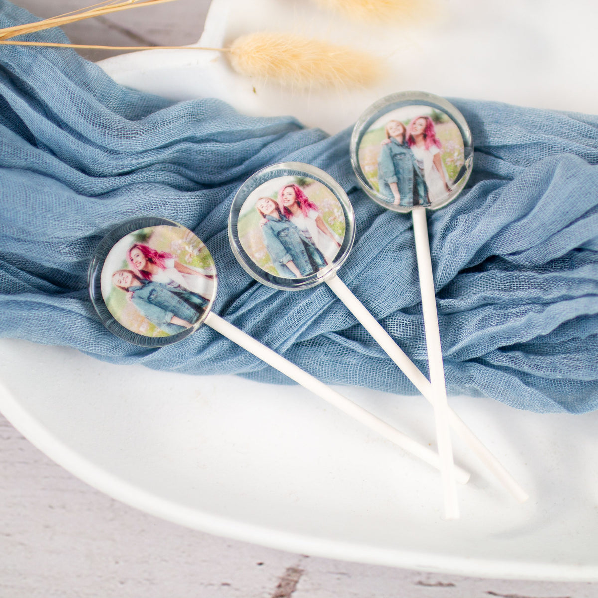 Lollistiele 3 Beispiel an kleinen Motivlollis