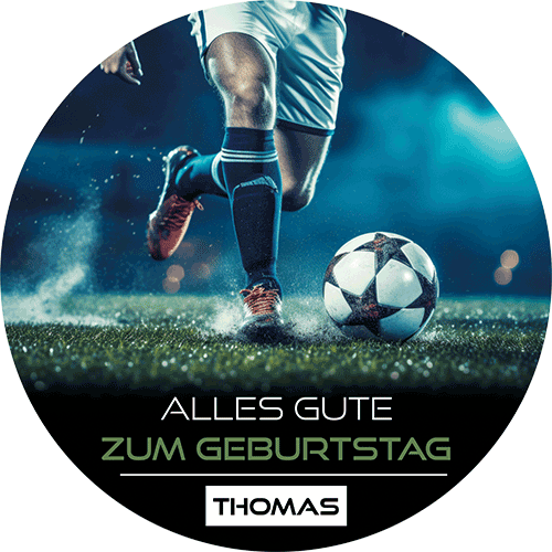 Tortenbild Fußballspieler Rund