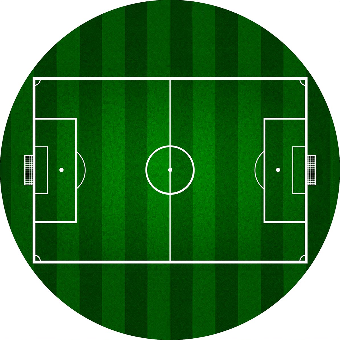 Tortenbild Fußballfeld Rund – Bild 1