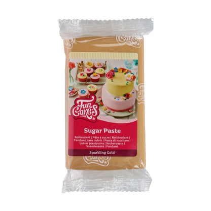 FunCakes Fondant Sparkling Gold 250g – Bild 1
