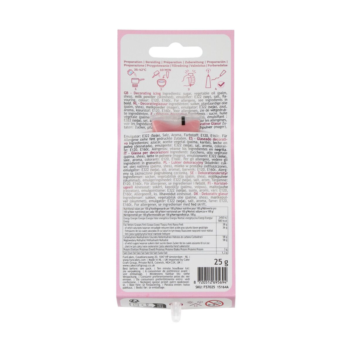 FunCakes Schoko Schreiber Pastel Pink – Bild 3
