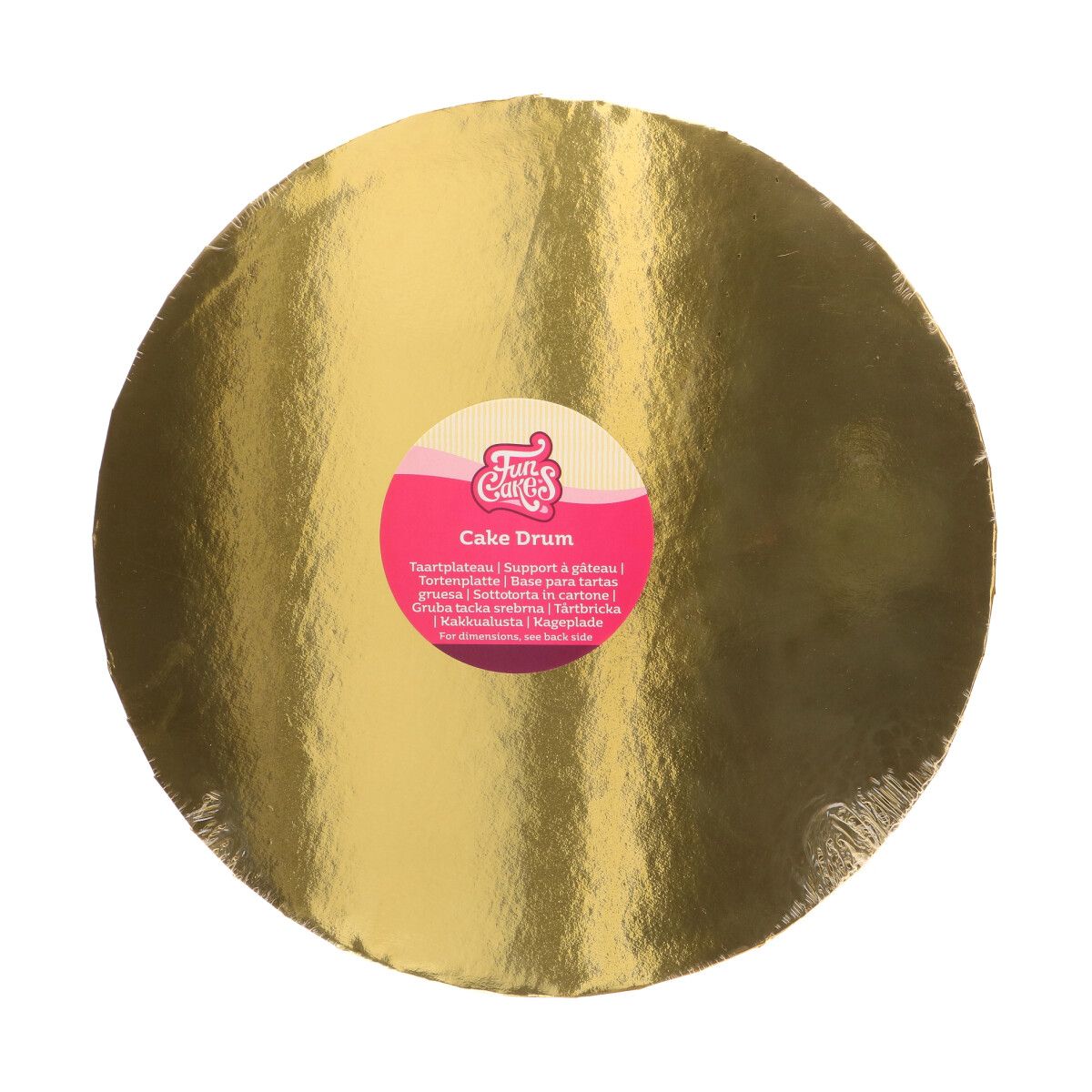 FunCakes Tortenplatte rund in gold, 2m dick