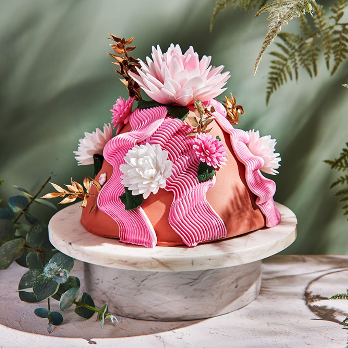 Promobild essbare Papierblumen rosa