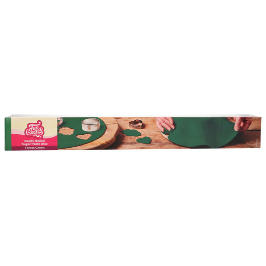 FunCakes Ausgerollte Fondantdecke in Forat Green dunkelgrün in Verpackung