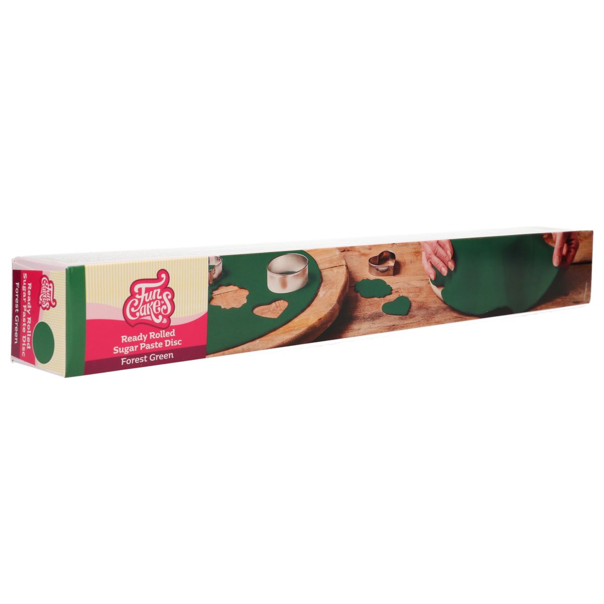 FunCakes Ausgerollte Fondantdecke in Forat Green dunkelgrün in Verpackung