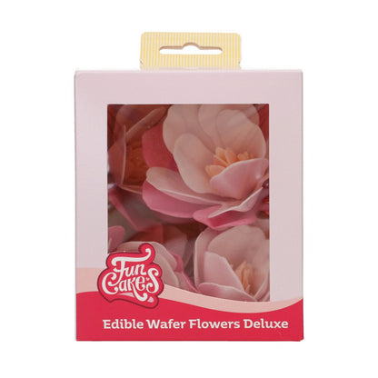 Essbare Papierblumen Deluxe Magnolie Rosa Groß in FunCakes Verpackung