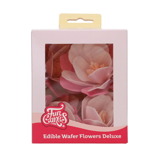 Essbare Papierblumen Deluxe Magnolie Rosa Groß in FunCakes Verpackung