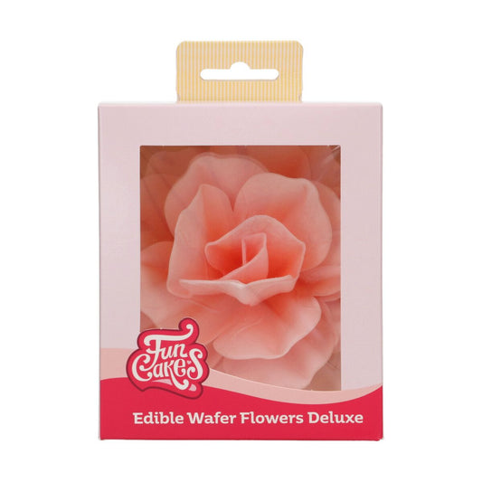 Essbare Papierblumen Deluxe Rose Pastella Rosa Groß  in Packung