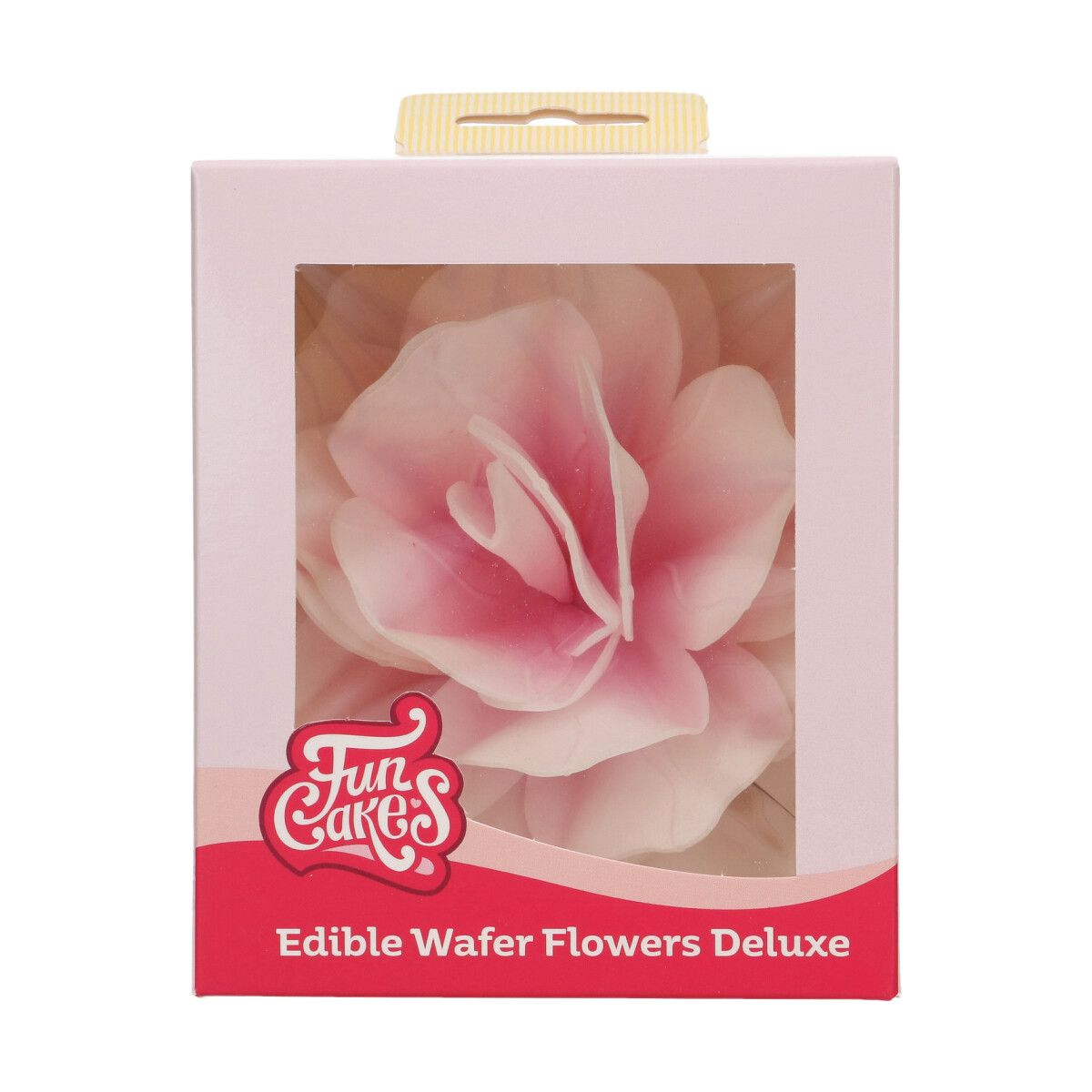 Essbare Papierblumen Pastella Pink Ombre Rose große Blüte verpackt