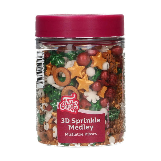 FunCakes Sprinkle Medley Zuckerstreuselmischung Mistletoe Kisses 70 g Dose