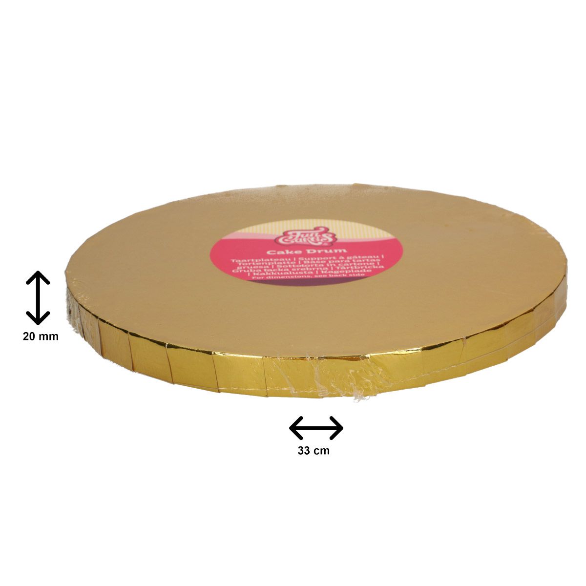 FunCakes Tortenplatte rund in gold, 2m dick