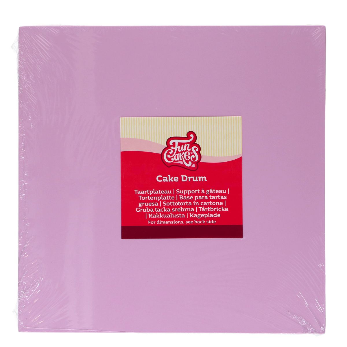 Tortenplatte quadratisch 30 cm pastelllila