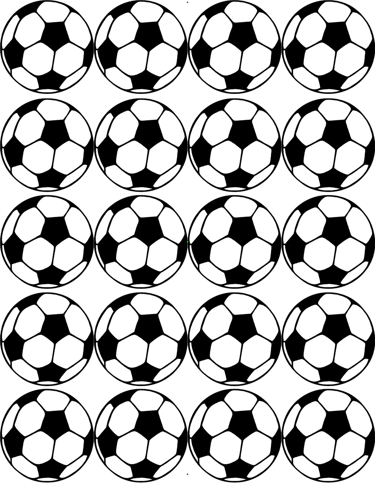 bedruckte Oblaten Fußballmotiv 20 Stk 5 cm