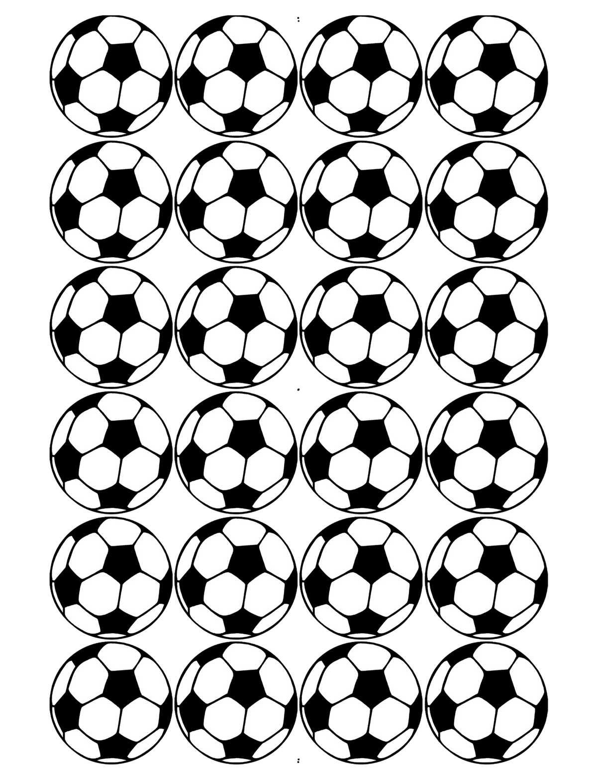 bedruckte Oblaten Fußballmotiv 24 Stk 4 cm