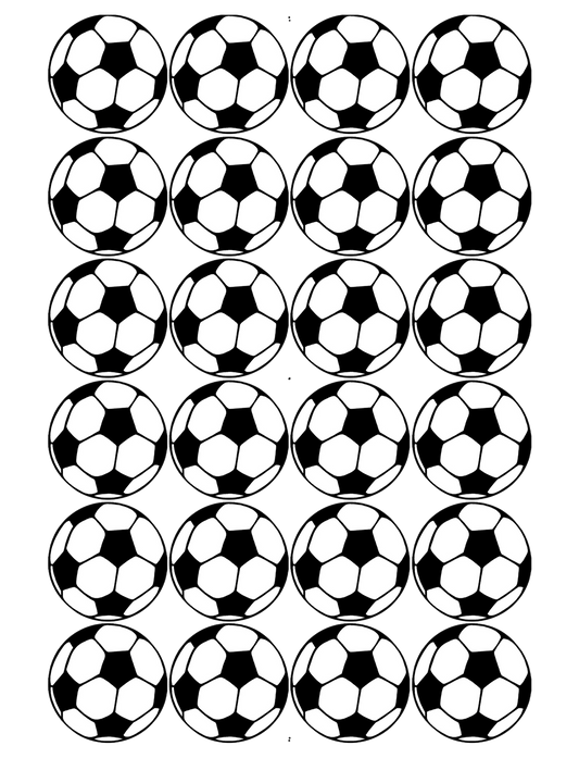 bedruckte Oblaten Fußballmotiv 24 Stk 4 cm