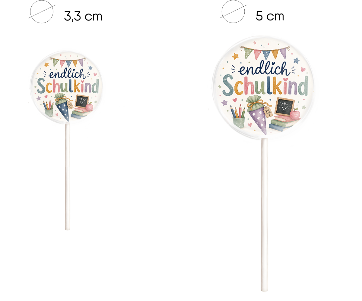 MotivLolli endlich Schulkind | Zuckertüte Blau oder Lila | Einschulung – Bild 3