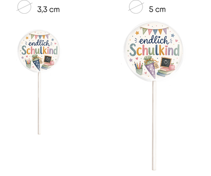 MotivLolli endlich Schulkind | Zuckertüte Blau oder Lila | Einschulung – Bild 3