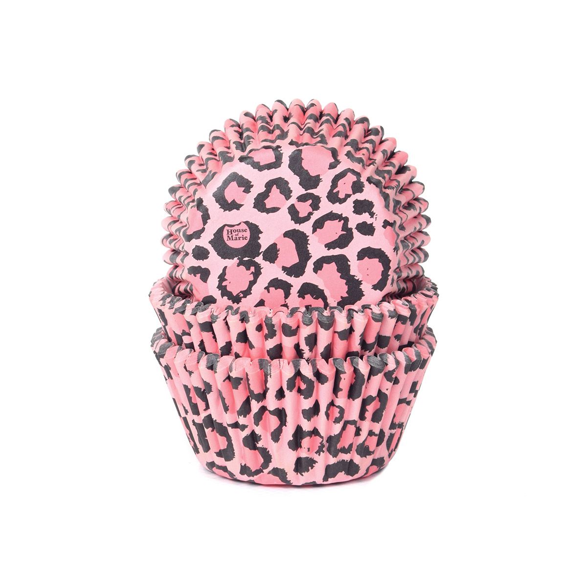 Papierbackförmchen HoM Leopard rosa