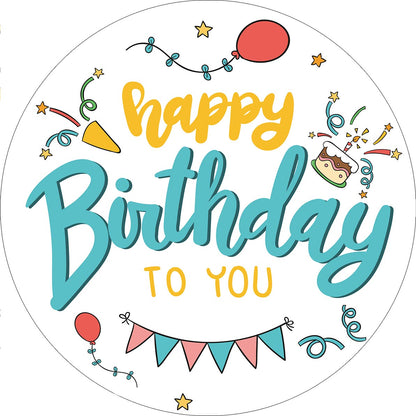 Tortenbild Happy Birthday Rund – Bild 1