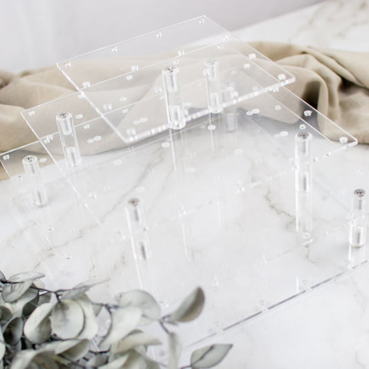 Transparente Lolli Etagere mit 3 Etagen für bis zu 56 Lollis. Ideal für Candy Bars, Buffets & Events – stabil, modern & wiederverwendbar!