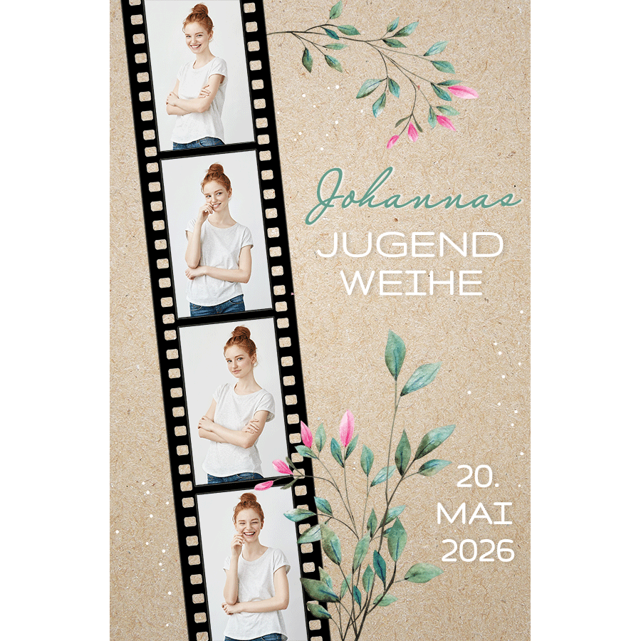 Tortenbild zur Jugendweihe Fotostreifen – Bild 1