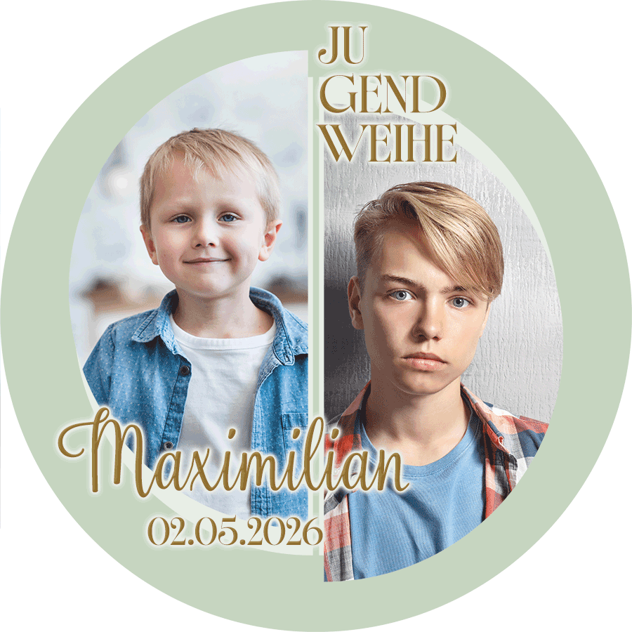Tortenbild Jugendweihe - Halbkreise – Bild 1