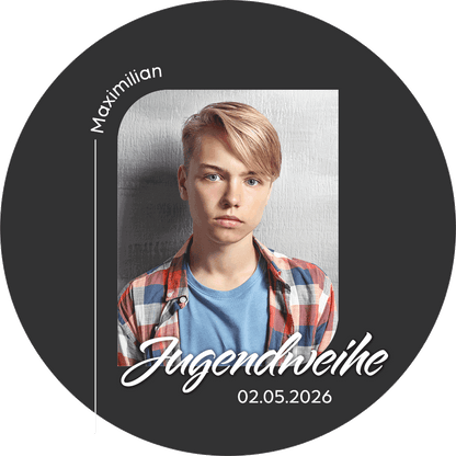 Tortenbild Jugendweihe - Anthrazit – Bild 1