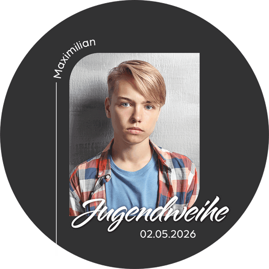Tortenbild Jugendweihe - Anthrazit – Bild 1