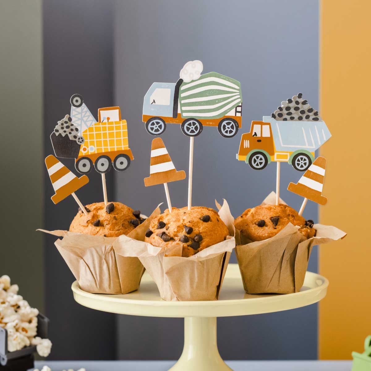 PartyDeco CakeTopper Set - Bauarbeiten – Bild 2
