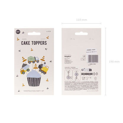 PartyDeco CakeTopper Set - Bauarbeiten – Bild 3