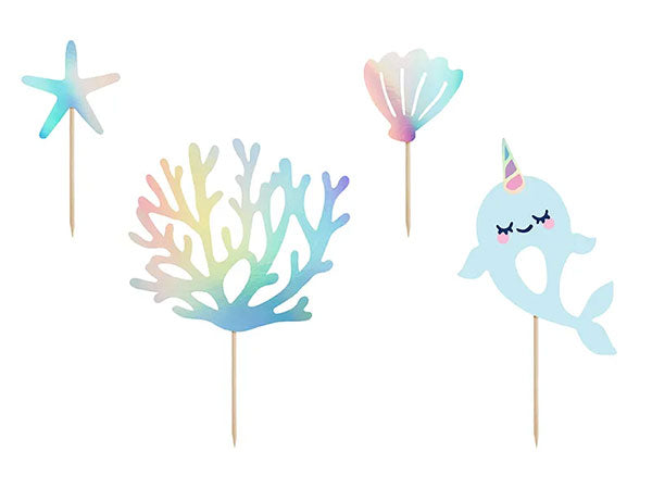 PartyDeco CakeTopper Set - Narwal – Bild 1