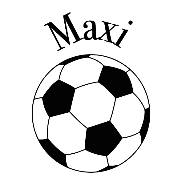 Motiv Fussball mit Namen