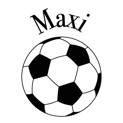 Motiv Fussball mit Namen