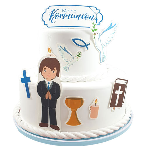 Fondant Kuchen-Tattoo - Kommunion Junge – Bild 1