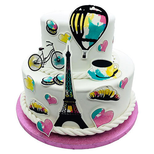 Fondant Kuchen-Tattoo - Paris – Bild 1