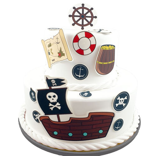 Fondant Kuchen-Tattoo - Pirat – Bild 1