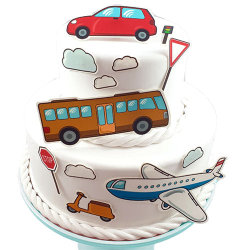 Fondant Kuchen-Tattoo - Verkehr – Bild 1