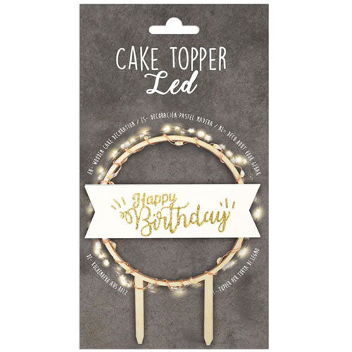 Cake Topper LED Happy Birthday – Bild 1
