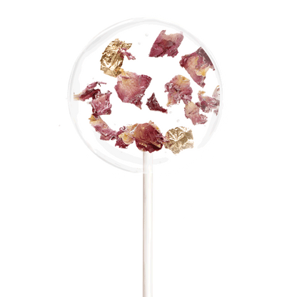 Blütenlolli La vie en Rose Rosenblütenblätter mit Blattgold